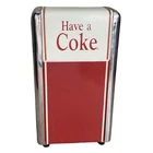 Vintage Coca Cola Napkin Holder 50's Diner Style Dispenser 1992 Red Chrome Coke