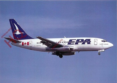 Ansichtskarte, EPA EAST PROVINCIAL AIRLINES BOEING 737-2E1 C-GEPA [JJP]