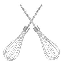 2 Pcs Stainless Steel Egg Beater Whisk Large Metal Handheld Mixer Attachment
