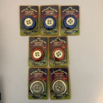 7 LED Touch Push On/Off Light Self-Stick On Click Battery Operated Lights 7 PCS
