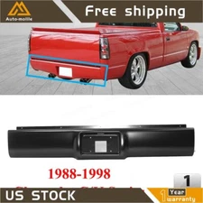 For Chevy C/K 1988-98 Series Steel Rear Bumper Roll Pan W/ License Plate Holes