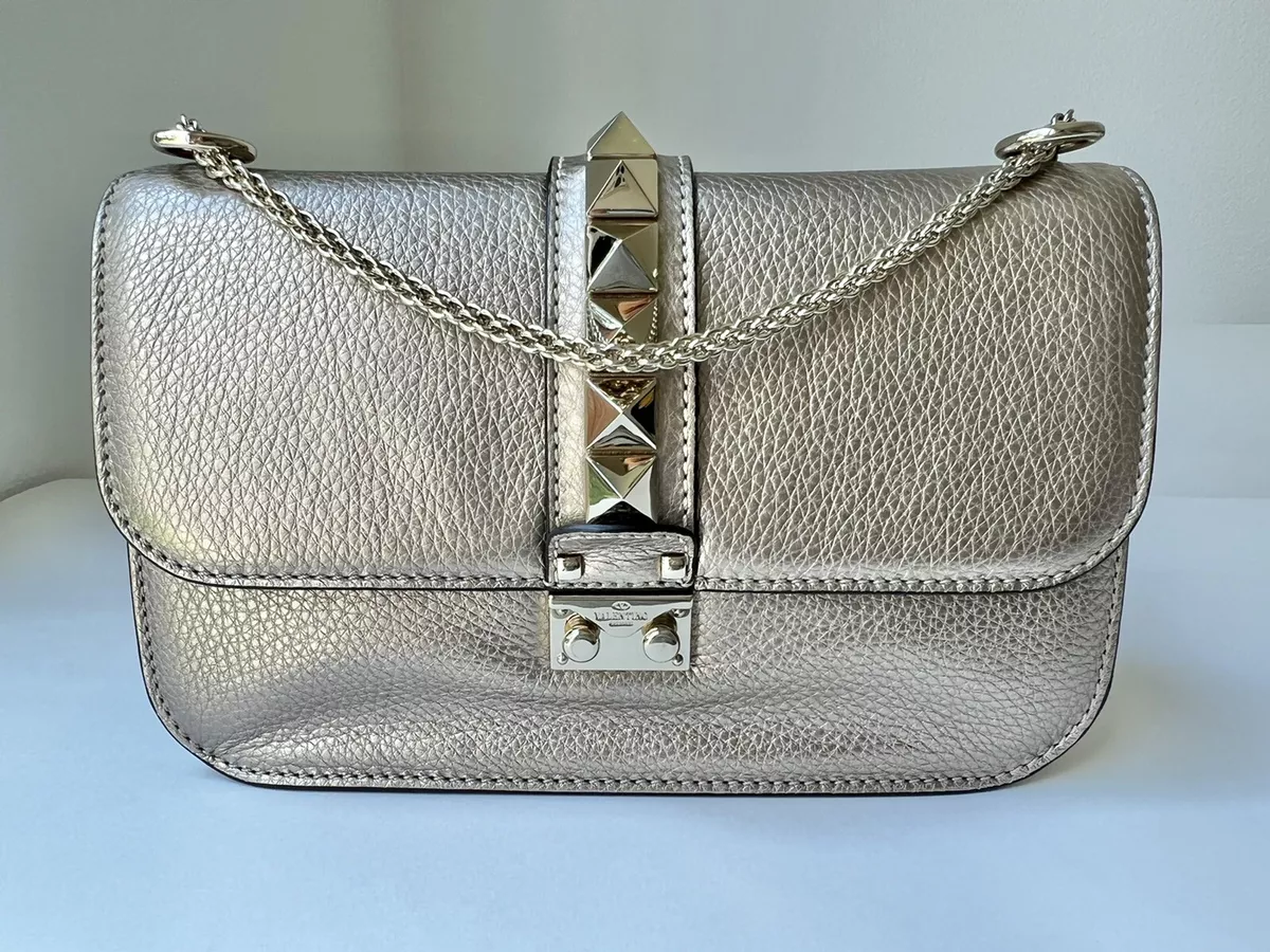 Valentino Medium Glam Lock Chain Shoulder Bag