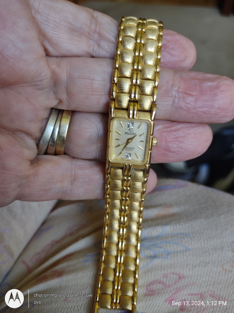 ELGIN  腕時計レディース VTG Lady Elgin 19 Watch 10K White Gold Filled Untested | eBay