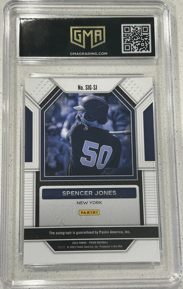 2023 Panini Prizm Spencer Jones Signatures Auto SILVER #SIG-SJ Yankees Mint 9 - Image 2 of 2