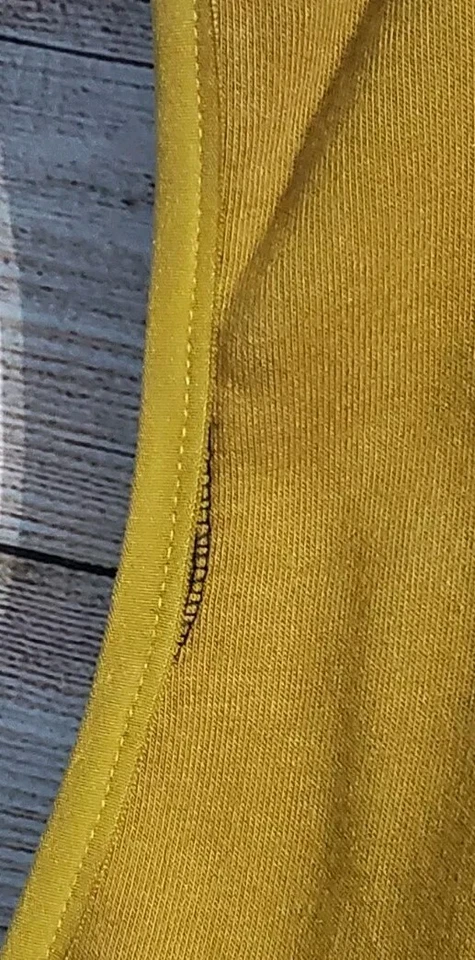 Duke Haband Fleece Vest Men's XX Sherpa Lined Mustard Yellow Zip Front - Image 4 of 4