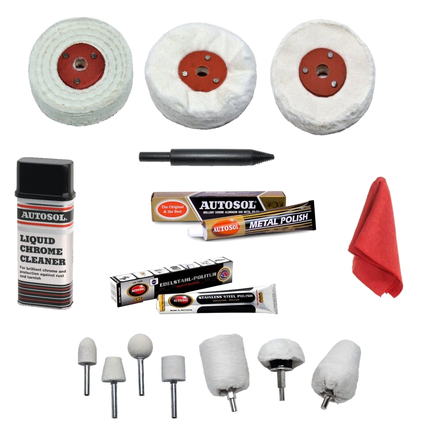Golf Club Metal Polishing Kit With Autosol Polishes Aluminium Stainless Chrome