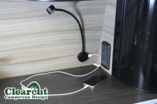 12v Led Campervan Light Flexible, USB Phone Charge Sockets, Dimming Spotlight