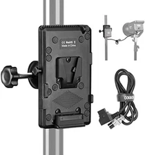 V-mount Lock battery Plate Power Supply Adapter Cable for Camcorder, DSLR Camera