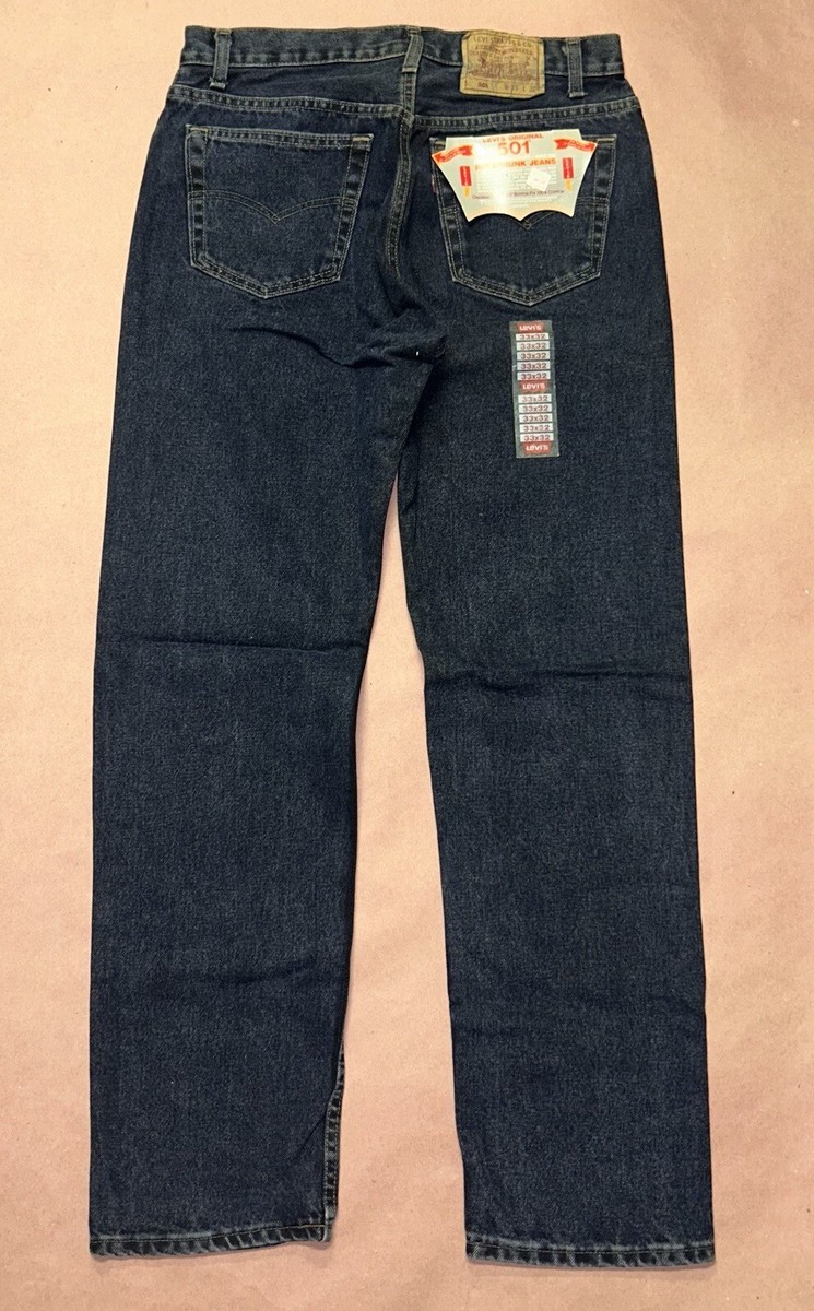 Vintage Levis 501 Pre-Shrunk, Rare Deadstock, NWT Blue Jeans