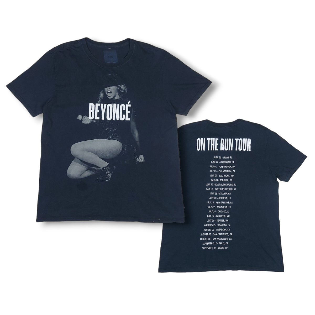 JAY Z +BEYONCEビヨンセON THE RUN TOUR T サイズM JAYZ BEYONCE ON THE RUN TOUR TEE ジェイZ ビヨンセ raptee