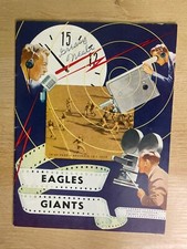 1950 Vintage Eagles Vs. Giants Program Singed By Greasy Neal HOF Football B2820