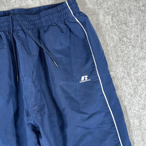 Vintage Y2K Russell Athletic Track Pants Baggy Lined Navy Men’s Size XL Waist 32 - Picture 3 of 13