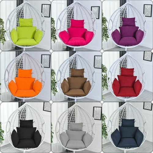 Schaukel Hängesessel Ei Rattanstuhl Outdoor Hängematte Ständer Kissen ohne Stuhl - Bild 2 von 15