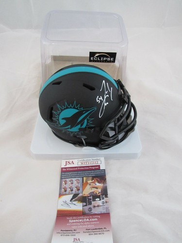 Zach Thomas Miami Dolphins Signed Autograph Mini Helmet JSA Eclipse - Picture 2 of 3