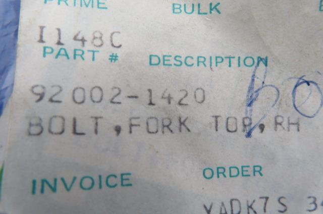 Kawasaki Zx900 Ninja Fork Top Bolt Right 84-86 NOS for sale online