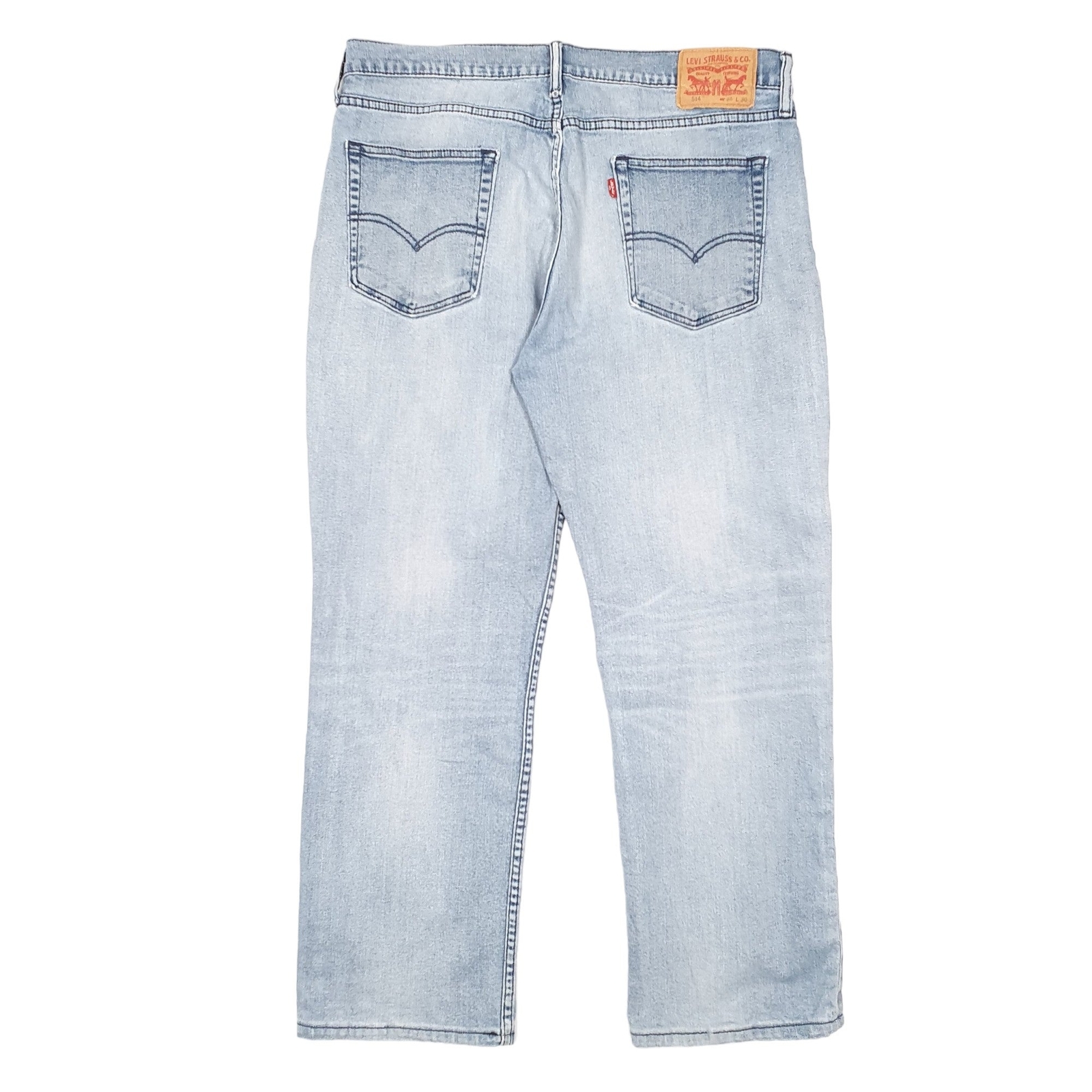 LEVIS 514 Jeans Straight Fit Blue Denim Trousers Mens Stretch W36 L28 image 3