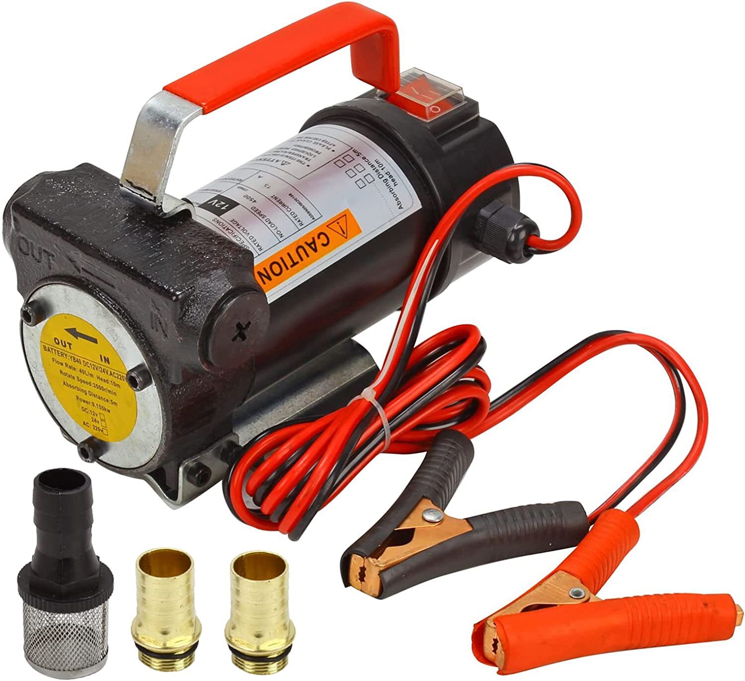 Portable 12V DC Electric Fuel Transfer Pump Kerosene Oil Diesel Fluid Extractor