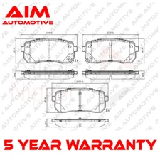 Brake Pads Set Rear AIM Fits Kia Sorento 2015- 2.2 CRDi 58302C5A70 58302C5A00