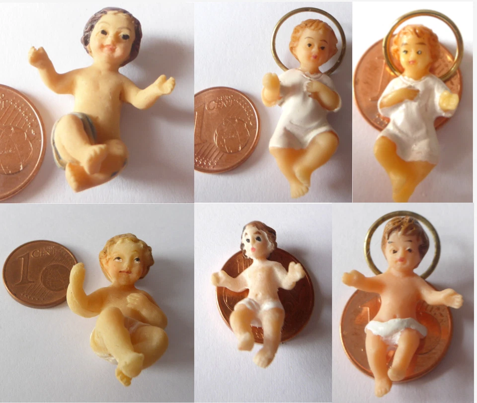 MARKENLOS Jesus Christus Windel Figur Weihnachten Krippe Puppe Miniatur 1:12 2cm -3,7cm