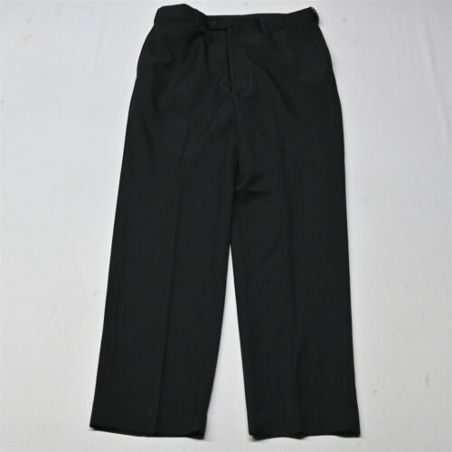 Savane 32 x 30 schwarz vorne flach Komfortbund Karriere Herren Hose