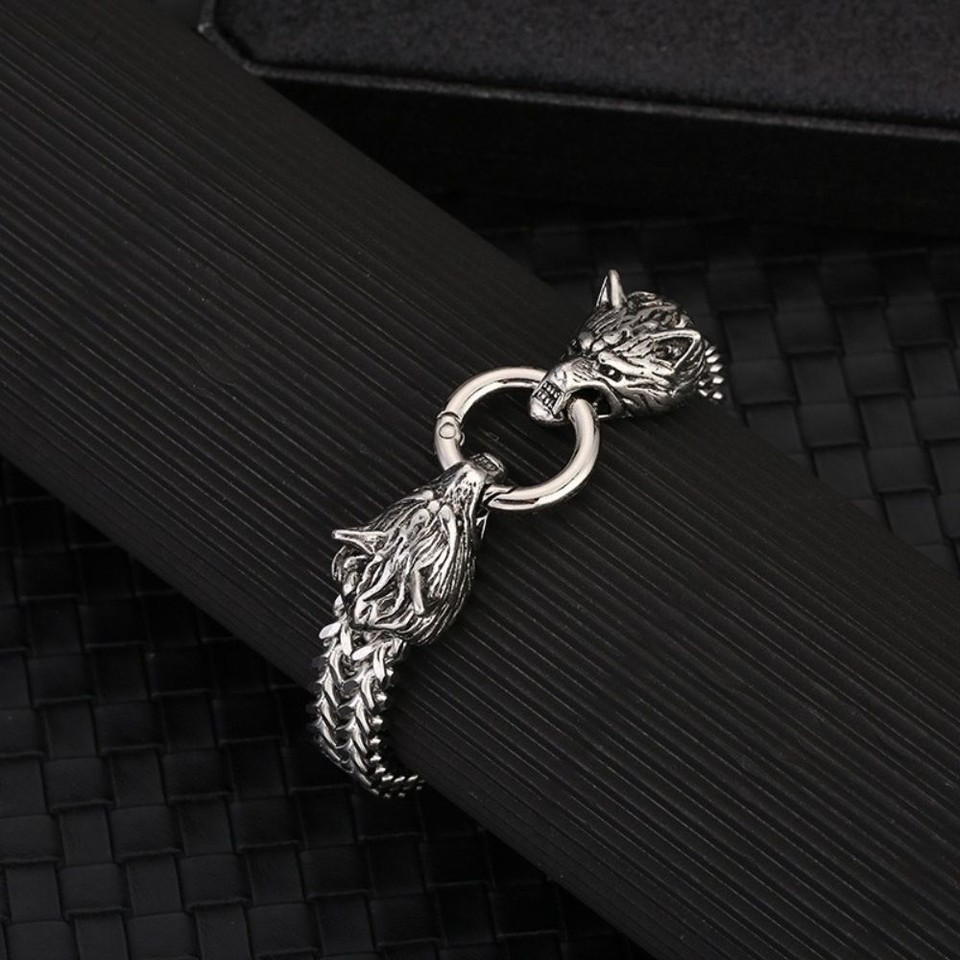 Jewelry Wolf Head Bracelet Stainless Steel Bracelet Fashion Men