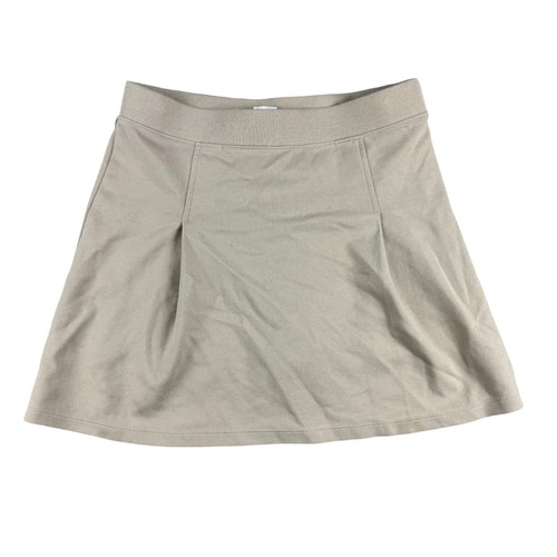 Wonder Nation Skort Girls 12 Beige School Uniform Elastic Waist Tan Skirt Preppy