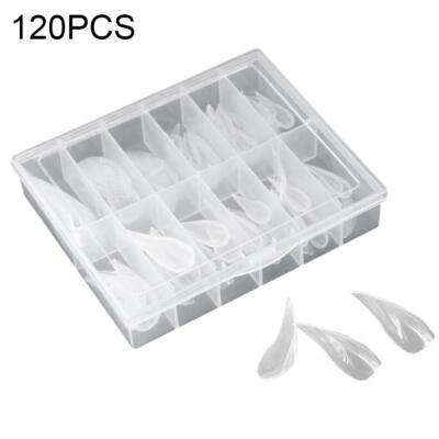 Nail Tips Curved Stiletto, Clear Gel X Extension Kit Full Eagle Claw Full  D5H8