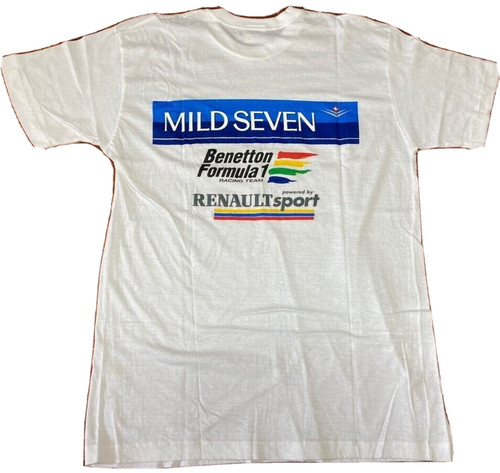 Benetton, Benetton Formula 1 Racing Team Mild Seven Vintage Tee T Shirt One Size Unused