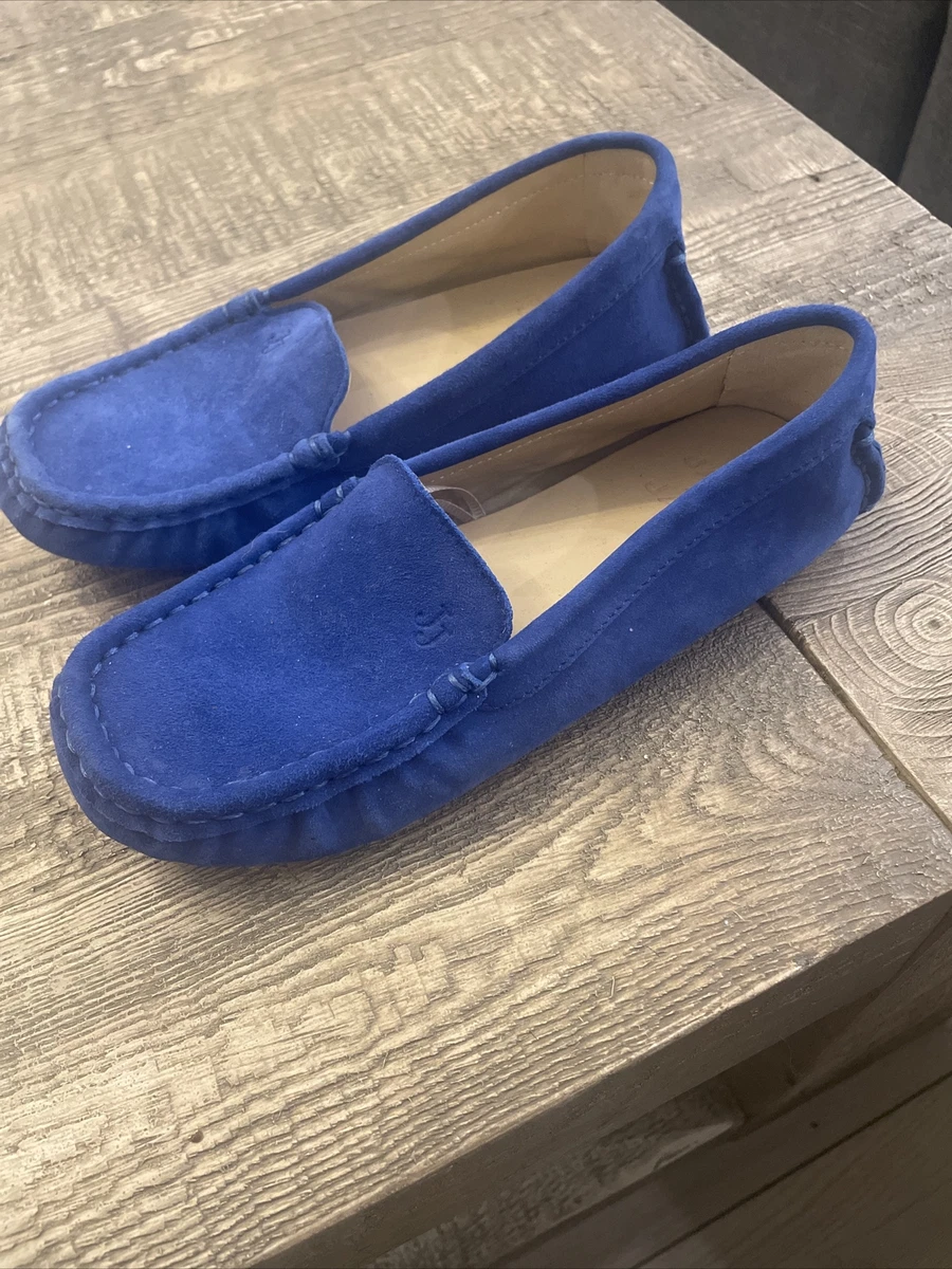 JANIE and JACK Boys Suede Slip on Loafers Shoes Royal Blue Size 1
