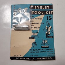 Vintage E-Z Eyelet Tool Kit Style No 750