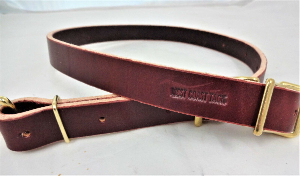 Sangle De Cuir Western Réglable - 70 à 108 Cm - Marron Moyen - Occasion