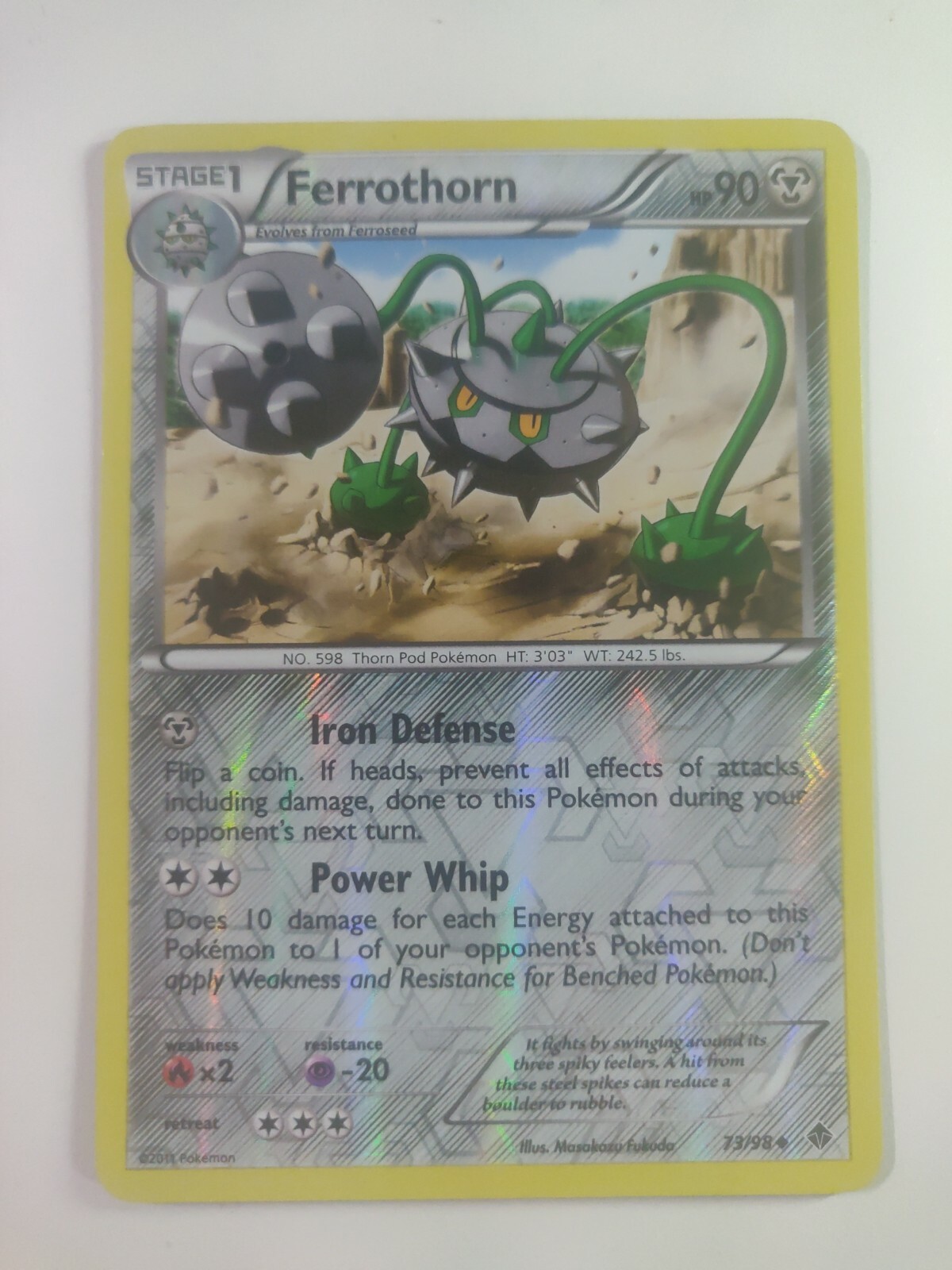 Pokemon Ferrothorn Reverse Holo 73/98 NM Emerging Powers