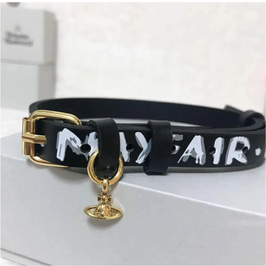 Vivienne Westwood Gold Orb Leather Choker Necklace Unused eBay