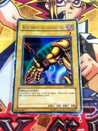 Right Arm of the Forbidden One lob-e099 Unltd Ed (HP) Ultra Rare Yu-Gi-Oh!