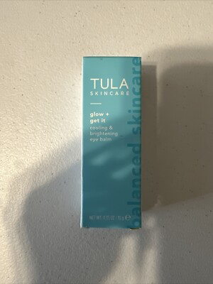 Tula Glow + Get It Cooling & Brightening Eye Balm 0.35oz /10g Full Size NEW NIB