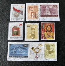 Lot de 9 timbres de Hongrie années diverses Encore Sur Frag Magyar  DL68