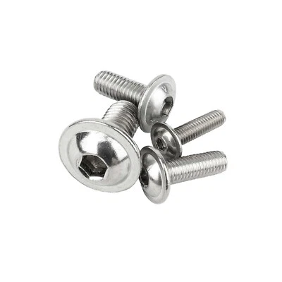HYFIVE M6 FLANGED BUTTON HEAD SCREWS, DOME HEAD ALLEN SOCKET BOLTS A2 Stainless Steel
