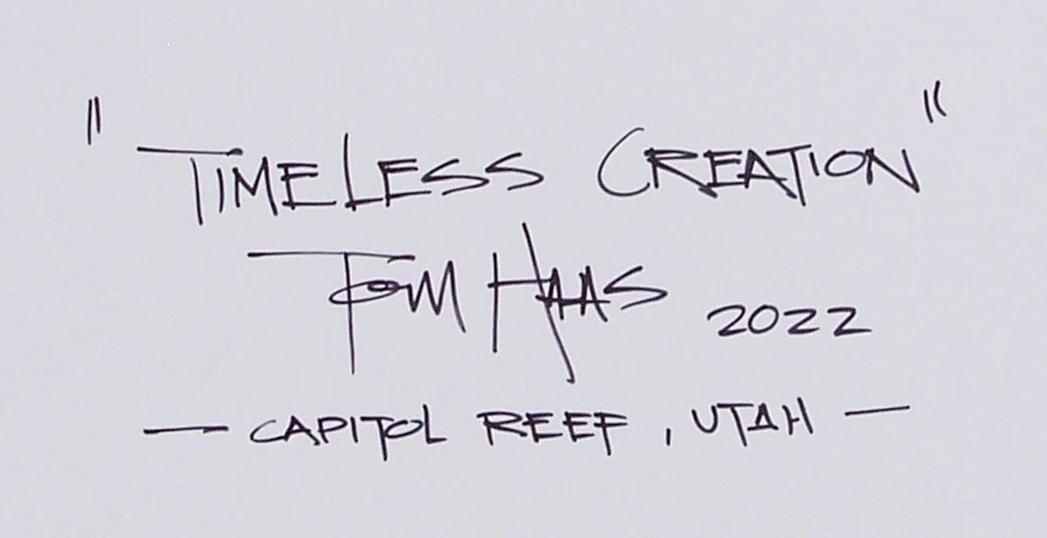 TOM HAAS painting 'Timeless Creation' oil 11"x14" Capitol Reef Park Utah canyon - Image 2 of 2