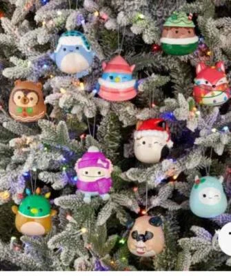 JAZZWARES Jazwares Original Squishmallows Christmas Tree Ornaments by Kurt Adler 10 Count