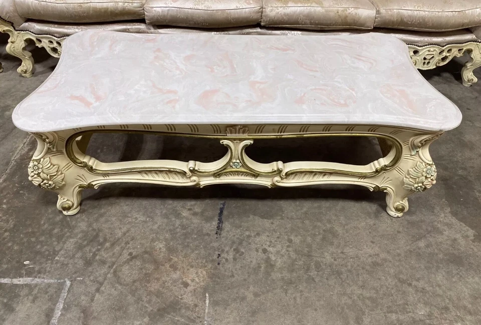 Silik 家具 6 件套意大利洛可可巴洛克客厅套装意大利阅读将发货 — 第 4/4 张图片