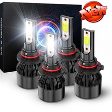 For Toyota RAV4 1998-2000 9005 + 9006 LED Headlight Bulbs High Low Beam White