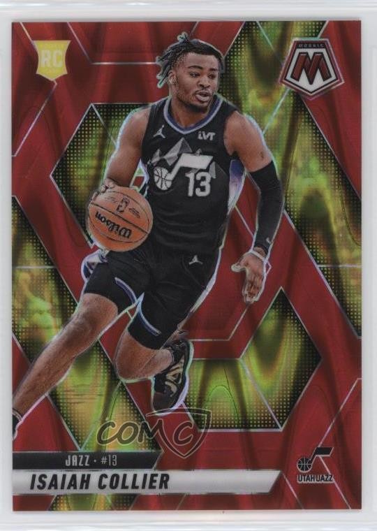 2024-25 Panini Mosaic Rookies Red Seismic Prizm 108/299 Isaiah Collier #222 na4