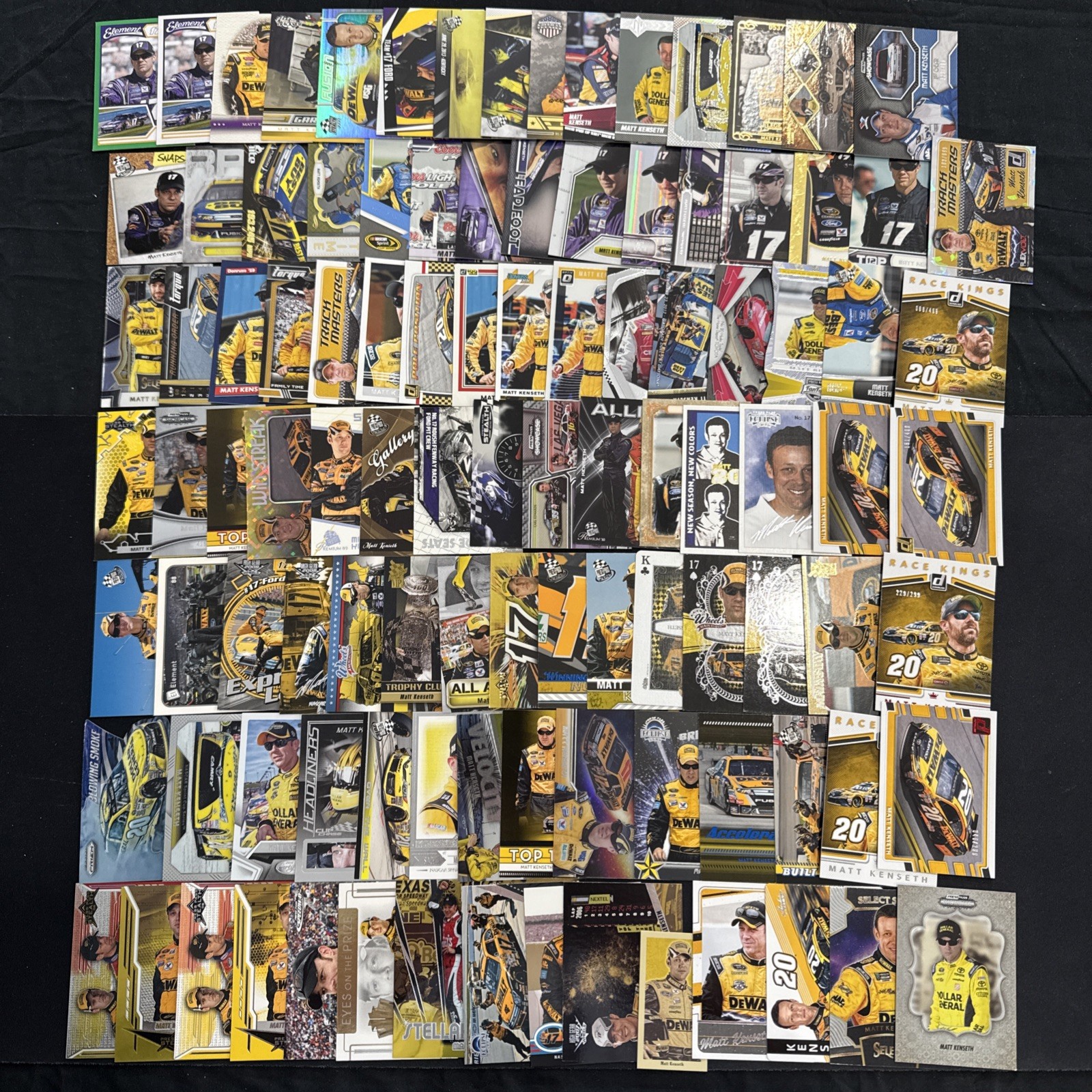 Matt Kenseth NASCAR 104 Card Lot Mixed Years Brands Serial Numbered