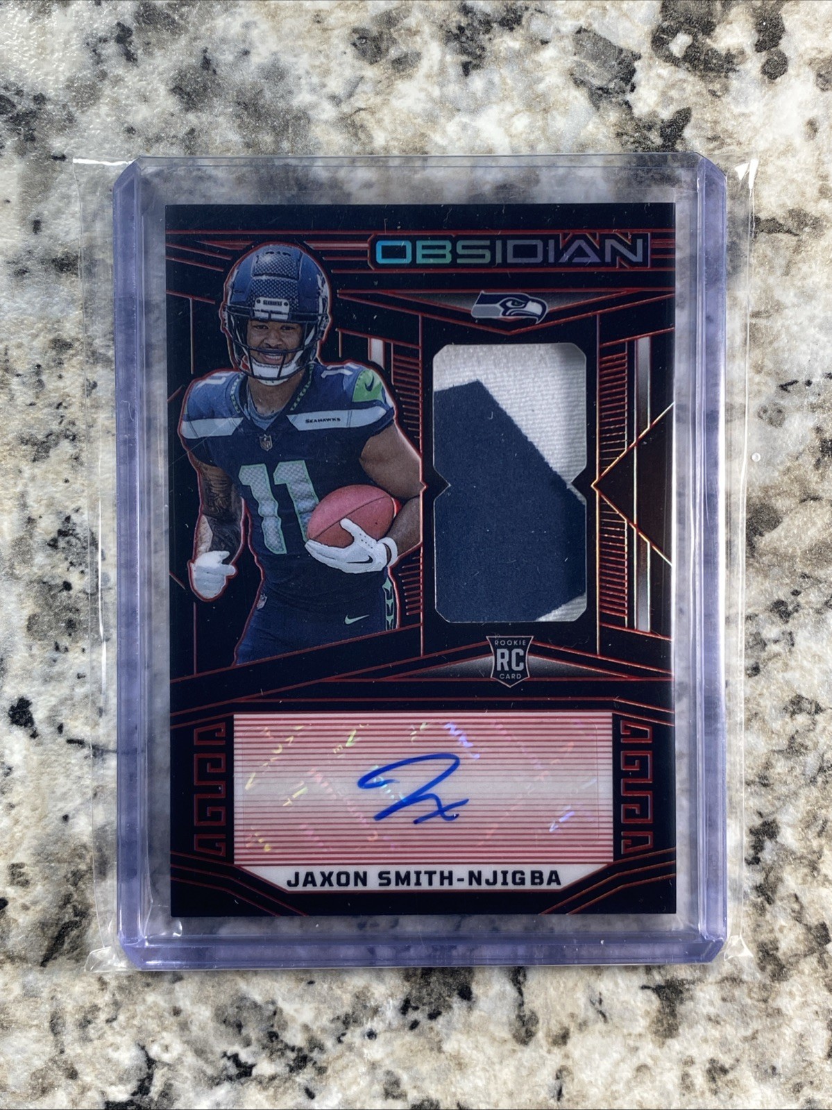 2023 Panini Obsidian JAXON SMITH NJIGBA- Rookie Patch Auto RPA red /8 RC