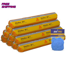 Sikaflex NP1 with AWF PRO Gloves Aluminum Gray 20oz Polyurethane Sealant NEW USA