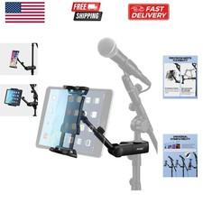 Adjustable Tablet Holder Clip-on Phone Mount for Mic Microphone Stand Music S...