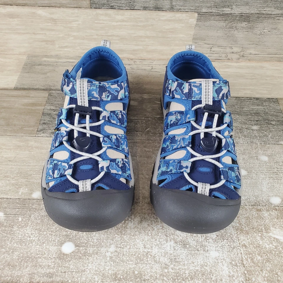 Sandalias de agua Keen Newport H2 para niños talla 3 camufladas cobalto brillante punta redonda impermeables Foto 2 de 4