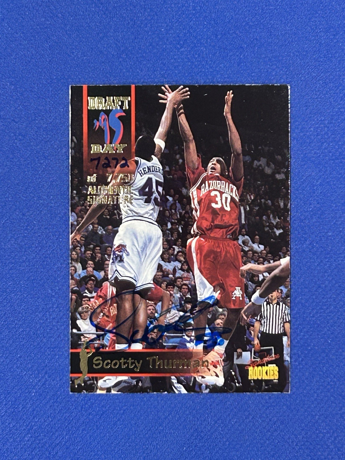 1995 Signature Rookies Draft Day Scotty Thurman #25 Auto autograph /7750 L