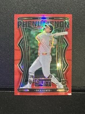 2025 Panini Select Phenomenon #20 NICK KURTZ RC Red Prizm Parallel #/99 RC A'S