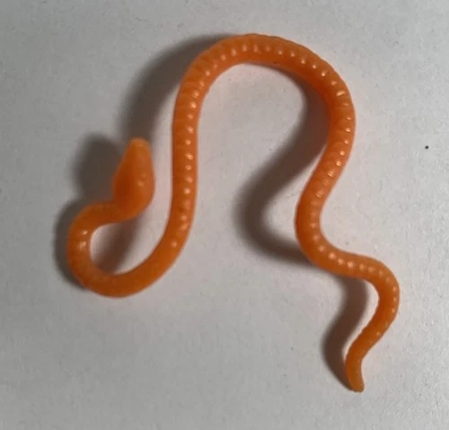 Vintage Kenner Star Wars Yoda Snake Accessory (Orange) 1980 100% Authentic